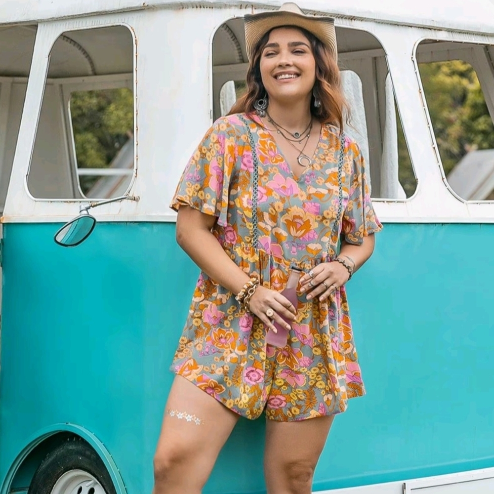 Floral Multicolor Romper